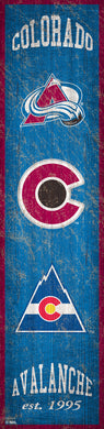 Colorado Avalanche Heritage Banner Wood Sign - 6