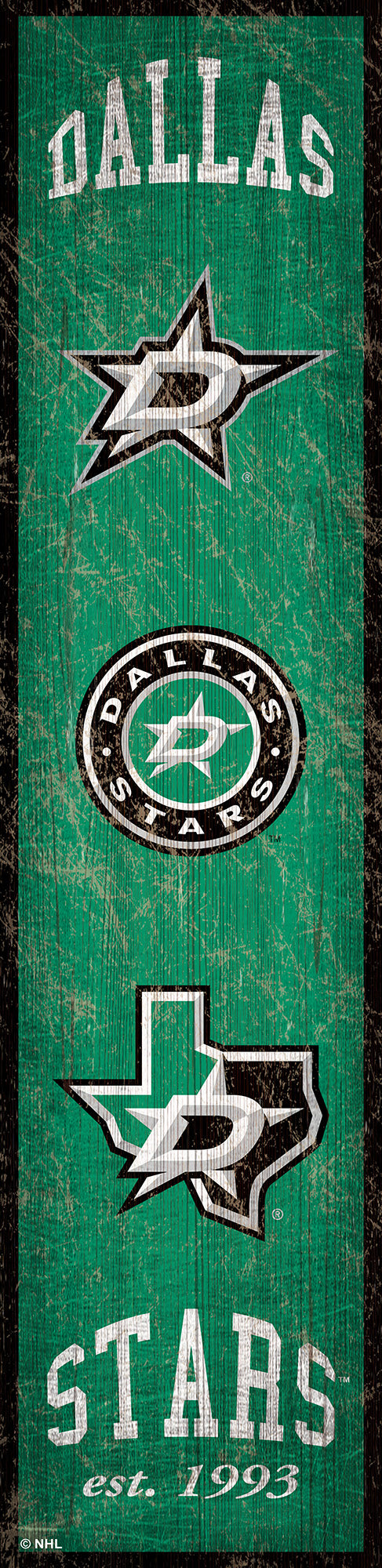 Dallas Stars Heritage Banner Wood Sign - 6