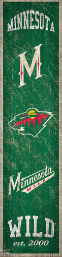 Minnesota Wild Heritage Banner Wood Sign - 6