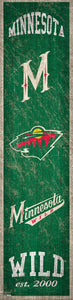 Minnesota Wild Heritage Banner Wood Sign - 6"x24"