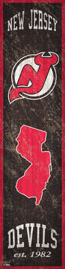 New Jersey Devils Heritage Banner Wood Sign - 6
