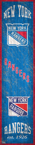 New York Rangers Heritage Banner Wood Sign - 6