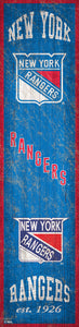 New York Rangers Heritage Banner Wood Sign - 6"x24"