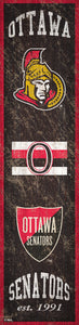 Ottawa Senators Heritage Banner Wood Sign - 6"x24"