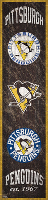 Pittsburgh Penguins Heritage Banner Wood Sign - 6