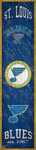 St. Louis Blues Heritage Banner Wood Sign - 6"x24"