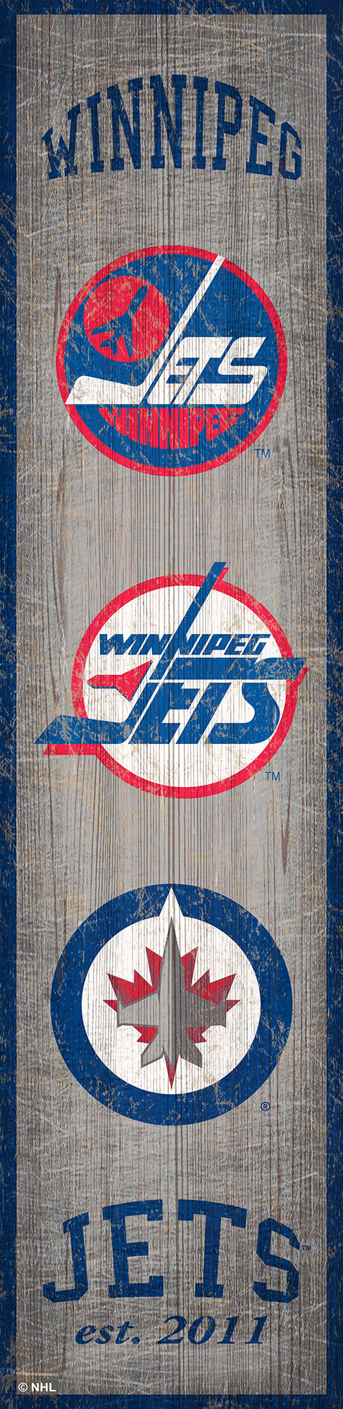 Winnipeg Jets Heritage Banner Wood Sign - 6