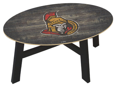 Ottawa Senators Distressed Wood Coffee Table