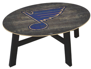 St. Louis Blues Distressed Wood Coffee Table