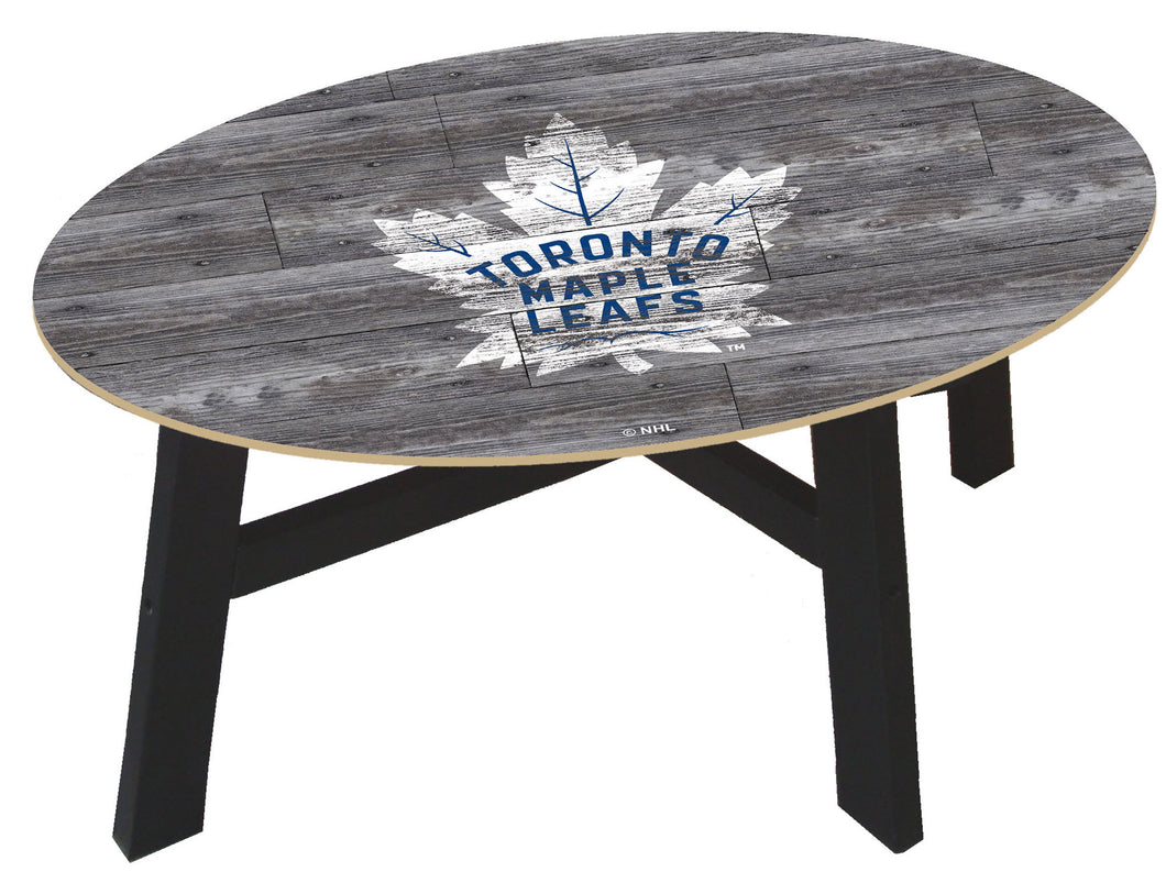 Toronto Maple Leafs Distressed Wood Coffee Table