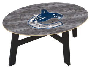 Vancouver Canucks Distressed Wood Coffee Table