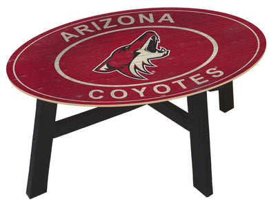 Arizona Coyotes Heritage Logo Wood Coffee Table