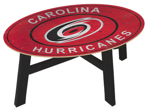 Carolina Hurricanes Heritage Logo Wood Coffee Table