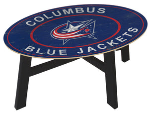 Columbus Blue Jackets Heritage Logo Wood Coffee Table