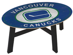 Vancouver Canucks Heritage Logo Wood Coffee Table