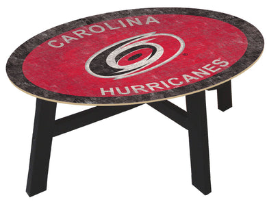 Carolina Hurricanes Team Color Wood Coffee Table