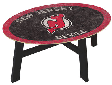 New Jersey Devils Team Color Wood Coffee Table