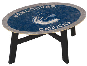 Vancouver Canucks Team Color Wood Coffee Table
