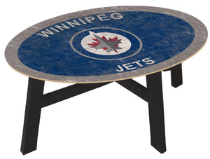 Winnipeg Jets Team Color Wood Coffee Table