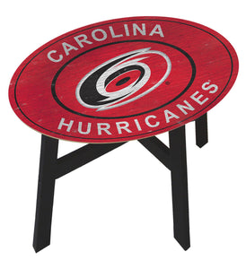 Carolina Hurricanes Heritage Logo Wood Side Table