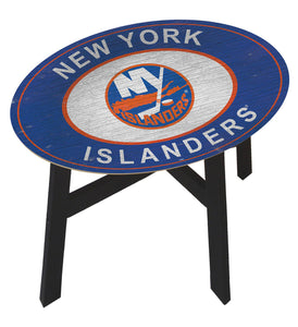 New York Islanders Heritage Logo Wood Side Table