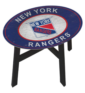 New York Rangers Heritage Logo Wood Side Table