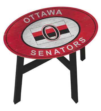 Ottawa Senators Heritage Logo Wood Side Table