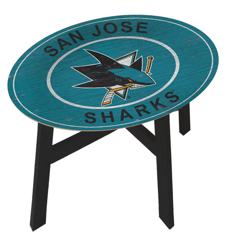San Jose Sharks Heritage Logo Wood Side Table