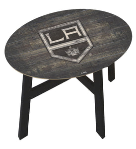 Los Angeles Kings Distressed Wood Side Table