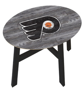 Philadelphia Flyers Distressed Wood Side Table