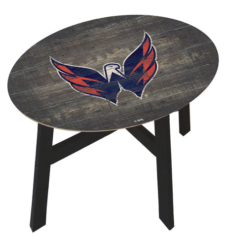 Washington Capitals Distressed Wood Side Table