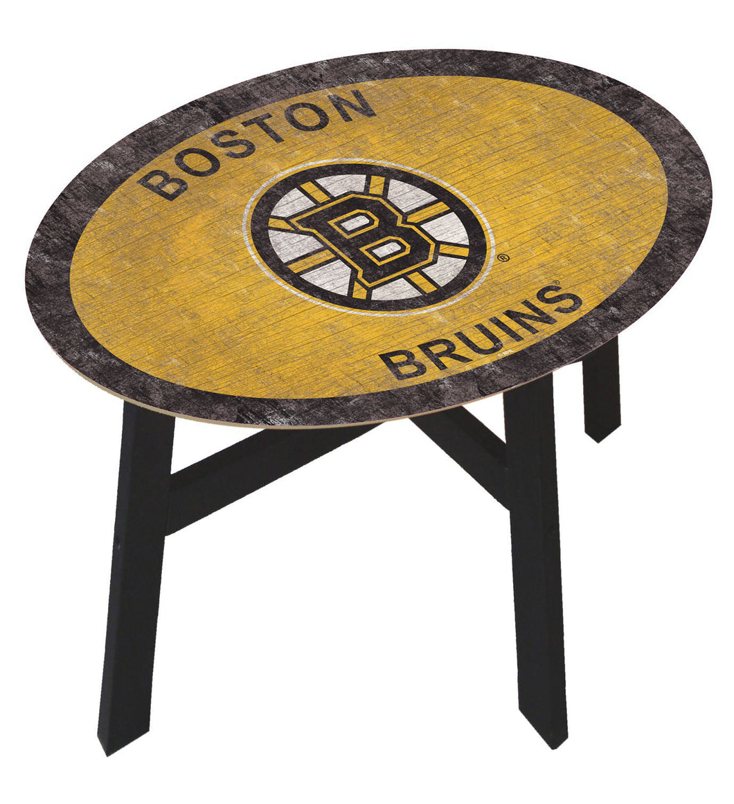 Boston Bruins Team Color Wood Side Table