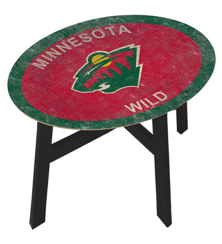 Minnesota Wild Team Color Wood Side Table