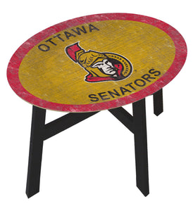 Ottawa Senators Team Color Wood Side Table