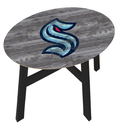 Seattle Kraken Team Color Wood Side Table
