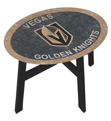 Vegas Golden Knights Team Color Wood Side Table