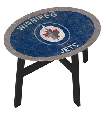 Winnipeg Jets Team Color Wood Side Table