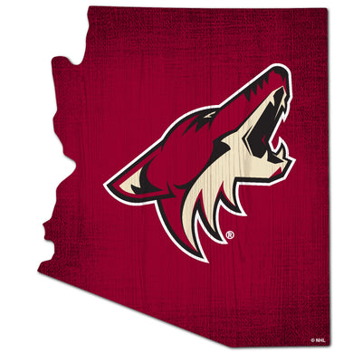 Arizona Coyotes Team Color Logo State Sign