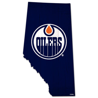 Edmonton Oilers Team Color Logo State Sign
