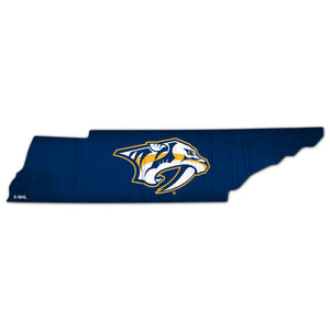 Nashville Predators Team Color Logo State Sign