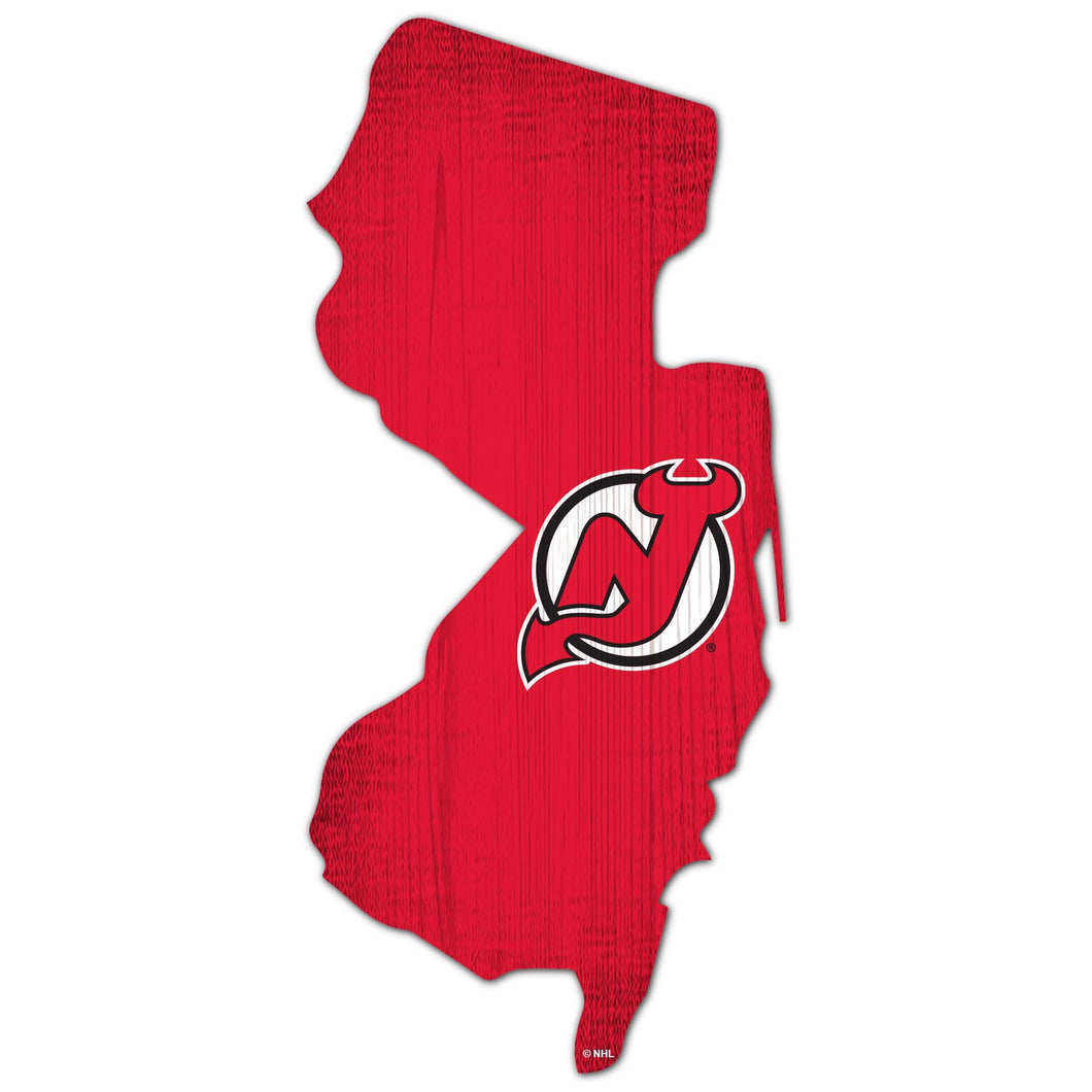 NHL New Jersey Devils Away Team Colors Screen Printed Replica
