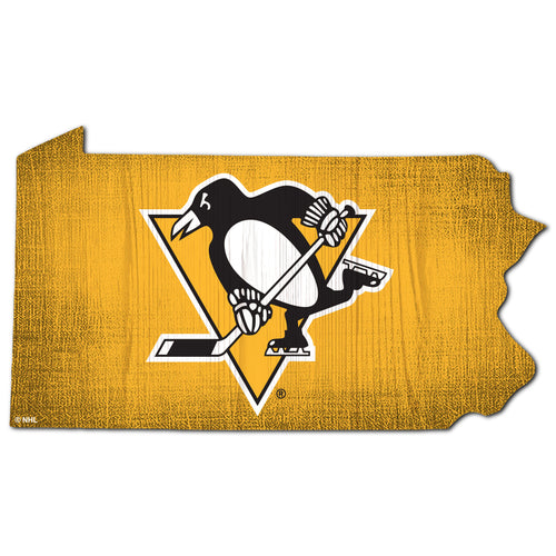 Pittsburgh Penguins Team Color Logo State Sign