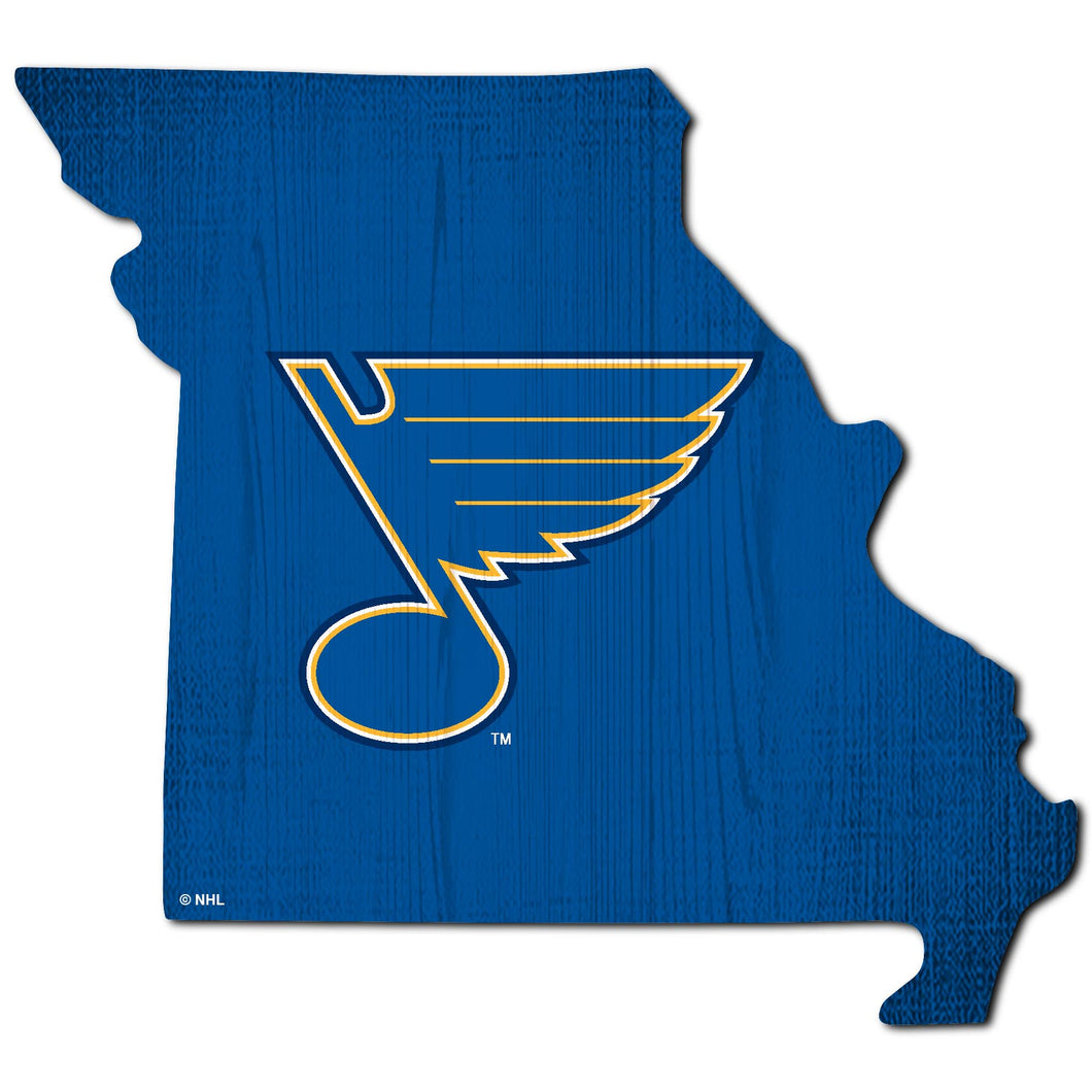 St. Louis Blues Team Color Logo State Sign