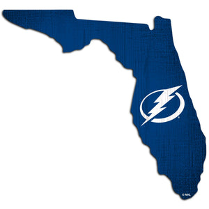 Tampa Bay Lightning Team Color Logo State Sign