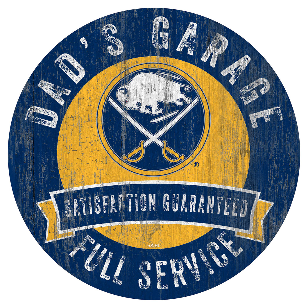 Buffalo Sabres Dad's Garage Wood Sign