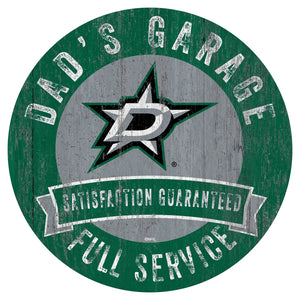 Dallas Stars Dad's Garage Wood Sign