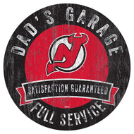 New Jersey Devils Dad's Garage Wood Sign