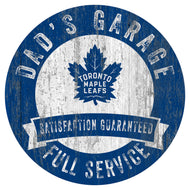 Toronto Maple Leafs Dad's Garage Wood Sign