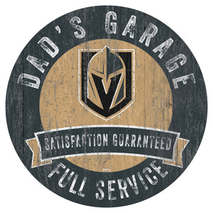 Vegas Golden Knights Dad's Garage Wood Sign
