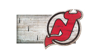 New Jersey Devils Key Holder 6"x12"